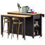 Îlot de cuisine avec table extensible, 2 tiroirs et 2 armoires-1852681246