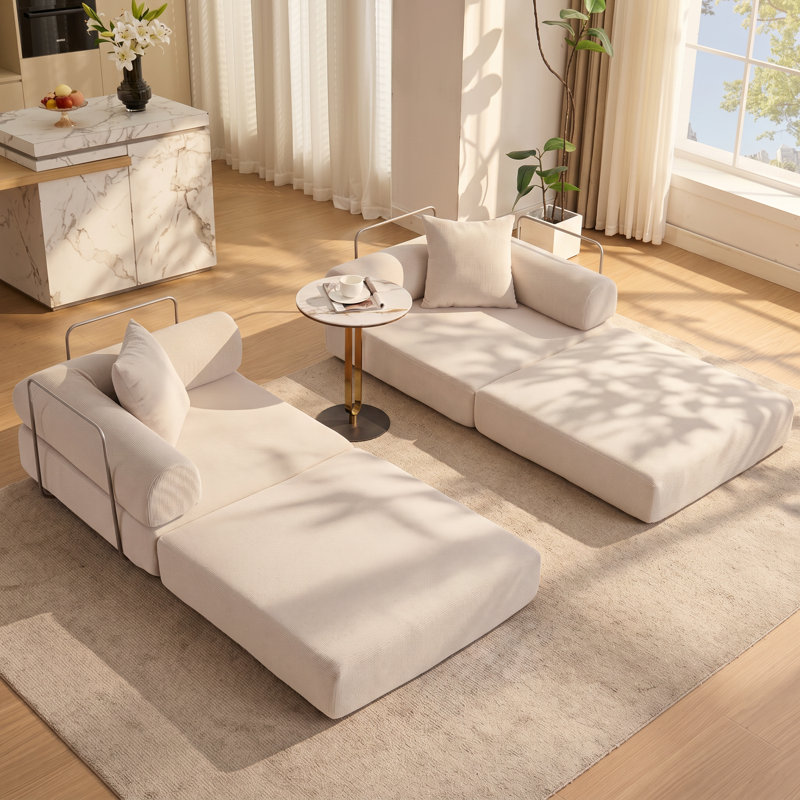 Canapé-lit modulaire en velours côtelé l 73 po x P 36,5 po x H 32 po H&S Furniture