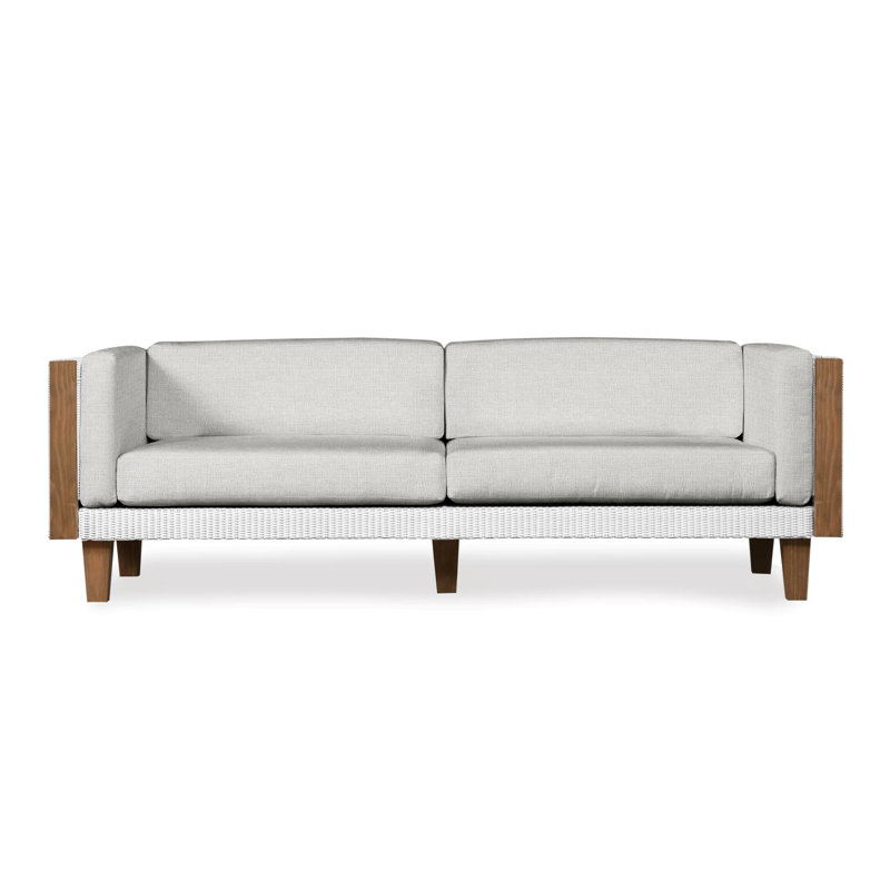 Catalina Outdoor 3 - Seat Patio Sofa, White, Colorwave Mist