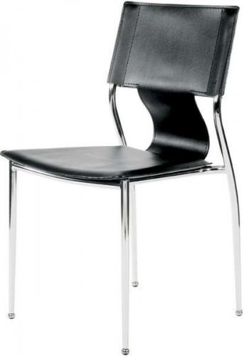 Chaise empilable sans accoudoirs modern design, Noir