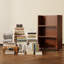 Bibliothèque standard en bois massif noyer moderne-1894500628
