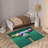 Floral Pattern Non-Woven Soft Printed Rug in Vibrant Colors Ideal for Living Room or Bedroom Decor-114321420