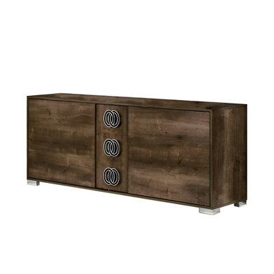  Commode double 66 po à trois tiroirs