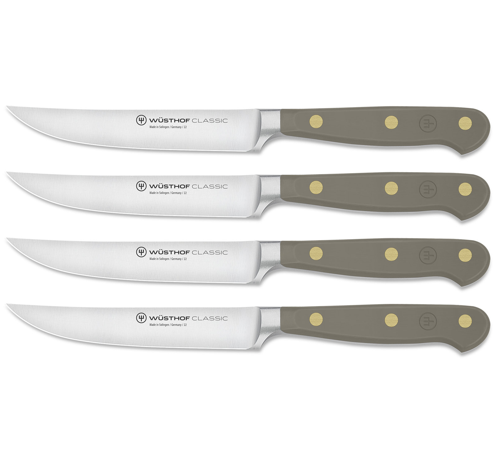 WÜSTHOF Classic Color 4-Piece Steak Knife Set, Velvet Oyster
