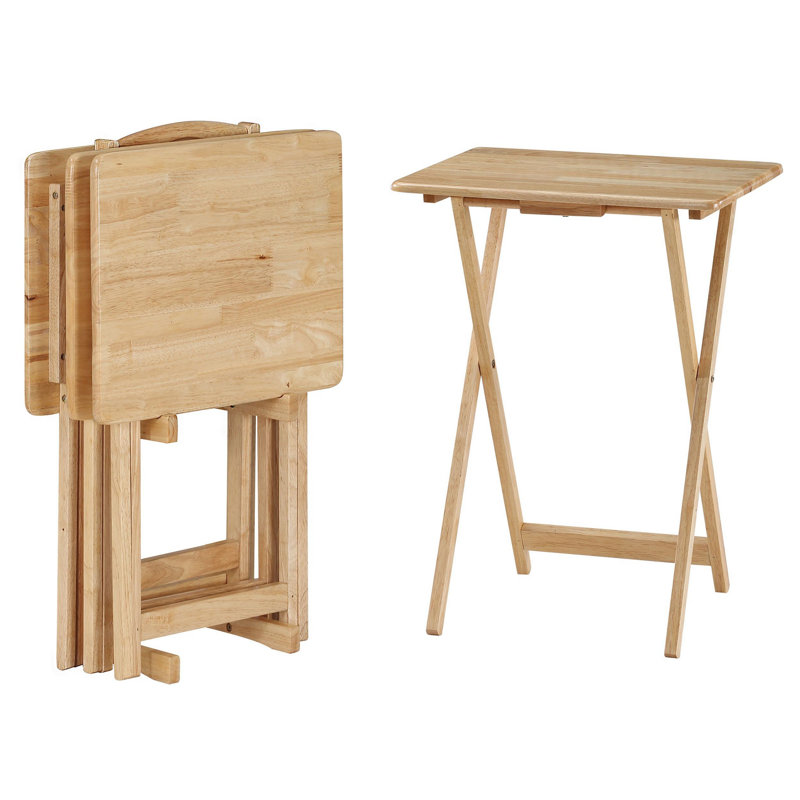 Ensemble de tables-plateaux 4 pièces Mariefred, Brun
