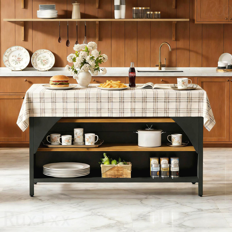 Tablette de cuisine de ferme, îlot de cuisine, unité de bistro avec rangement