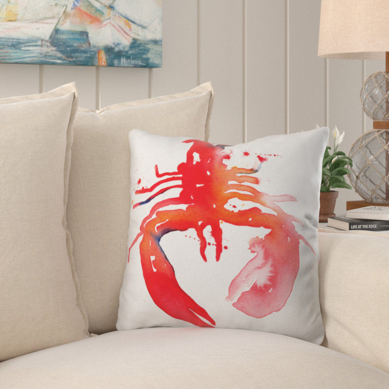 Coussin extérieur CMYKaren Lobster, 16 po x 16 po