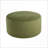 Ottoman Modern Round Velvet 16” H x 30” W Extra Seat Side Table Footrest | Olive Green | Velvet