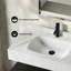 Meuble-lavabo mural 36 po avec plateau en marbre blanc Avancer-105940850