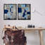 "Blue and Gray Geometrics" par Michael Willett 2 - pièces sur-382673989-382673988