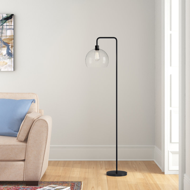 Lampe sur pied arquée 61 "Anthony, Argent