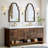Solid Wood Arch Wall Mirror Decorative Mirror-1655694642