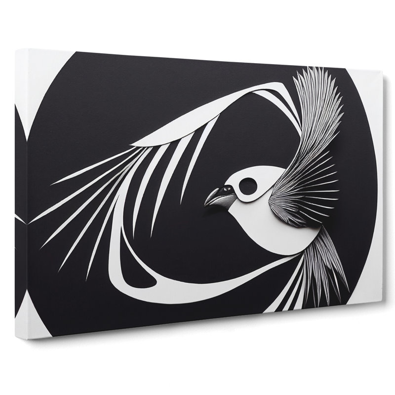 Soulful Abstract Bird - Wrapped Canvas, 35cm H x 50cm W x 3cm D