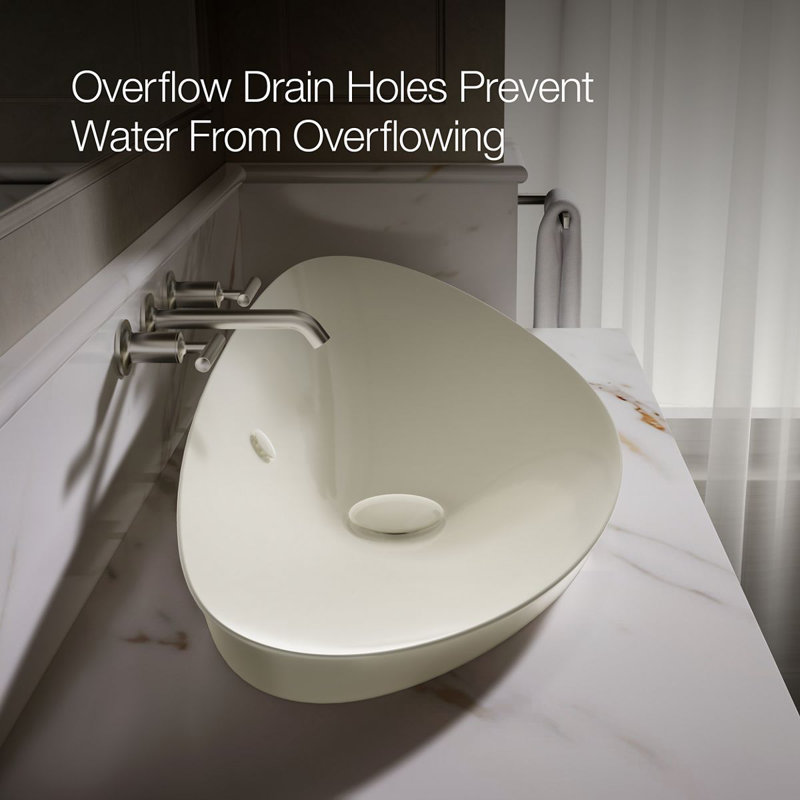 Veil® Trough Vessel, Biscuit