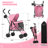 Foldable Lightweight Pet Stroller for Cats & Dogs 4-Wheel Standard Trolley for Pets-93312234
