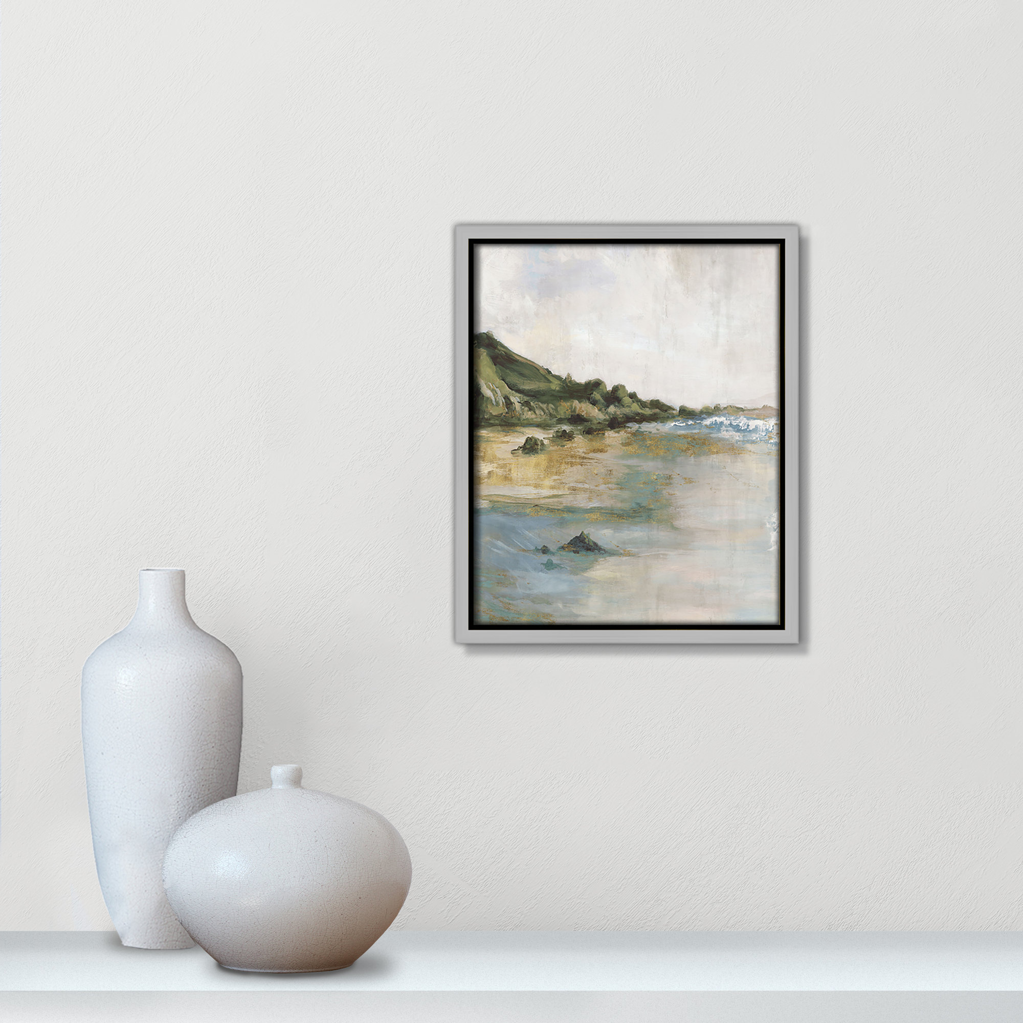 Tide’s Edge Print by , Silver, 11.5" H x 9.5" W