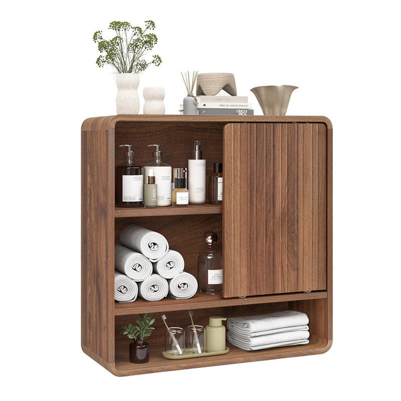 23.6" Bathroom Wall Cabinet, Walnut