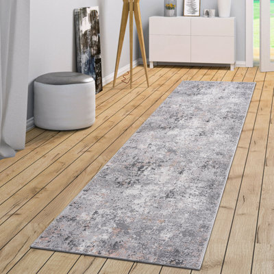 2X8 Loom & Area Rug In Grey/Multi Abstract - Non-Shedding, Stain- For Bedroom, Dining Room, Living Comfortable And Fashionable Option Chic