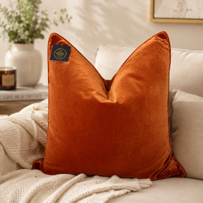 Luxury Cotton Velvet Throw Pillow Cover