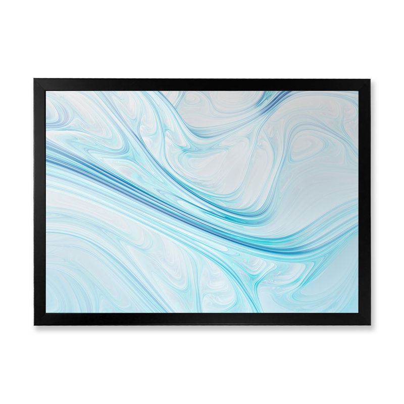 Reproduction de cadre flottant sur toile surré bleu, Cadre noir, H 8 po x l 12 po x P 1 po