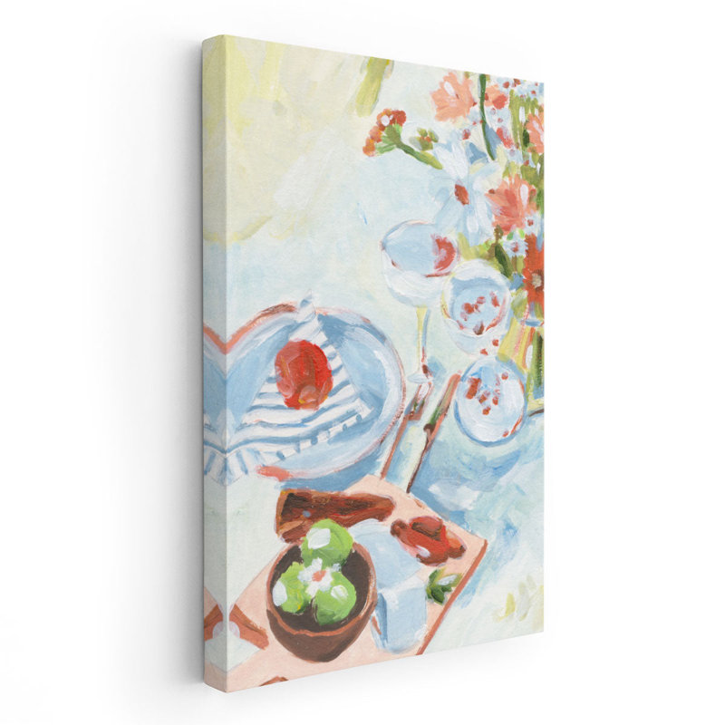 «A Lovely Picnic II», reproduction d'art sur toile, H 48 po x l 32 po