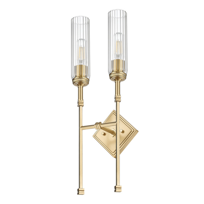 Granton 23.75 inch Modern Gold 2 Light Wall Sconce, Modern Gold