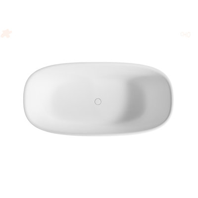 71 Inch Freestanding Solid Surface Soaking Bathtub