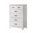 Cassini 31-inch White 5-Drawer Chest – Modern Vertical Storage Dresser with Black Handles & Smooth-Glide Drawers