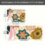 Ensemble de 2 tapis de cuisine à motif floral tropical
