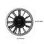 Horloge murale Miny, chiffres romains noirs et cadre rond argenté de 16 pouces-970561833-970561838
