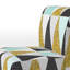 Gold Glitter Geometric - Upholstered Patterned Accent Slipper Chair