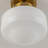 8" Mid-Century Schoolhouse Semi-Flush Mount Light