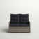 Acuff 48" Wide All Weather Outdoor Wicker Loveseat with Cushions
