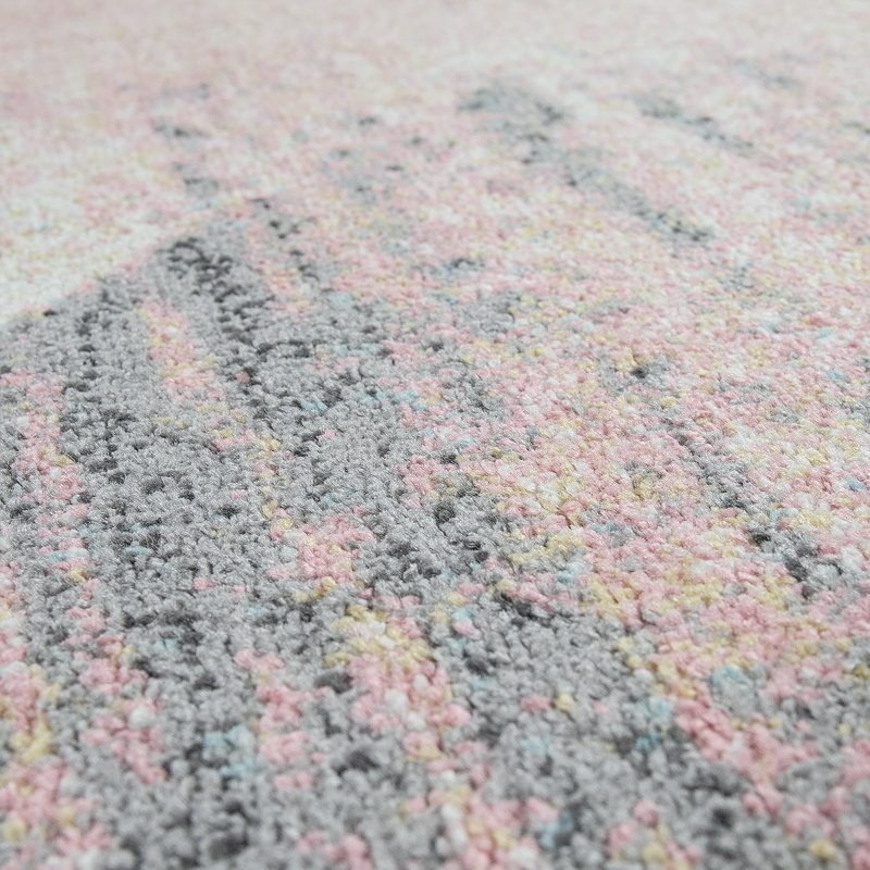 Tapis rose / crème Mcglade, Rectangle 2 pi x 3 pi 3 po
