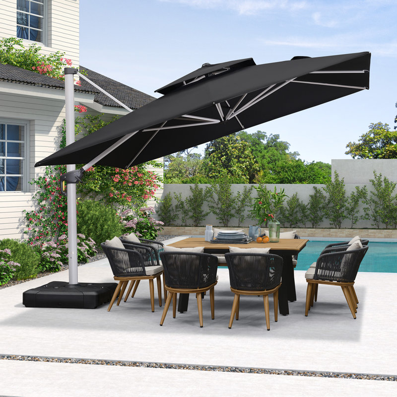 365cm Cantilever Parasol, Black