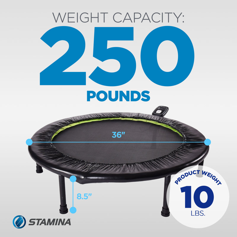 Trampoline pour cardio pliant 36 pouces Stamina Products, Noir