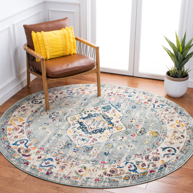 Yedidalga Performance Oriental Rug, Round 6'7"
