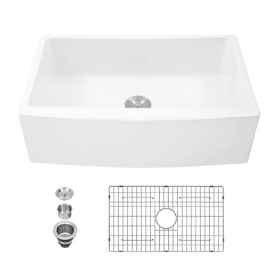 30'' L Single Bowl Fireclay Kitchen Sink
