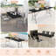Table portable pliante en plastique avec pieds en acier, noir