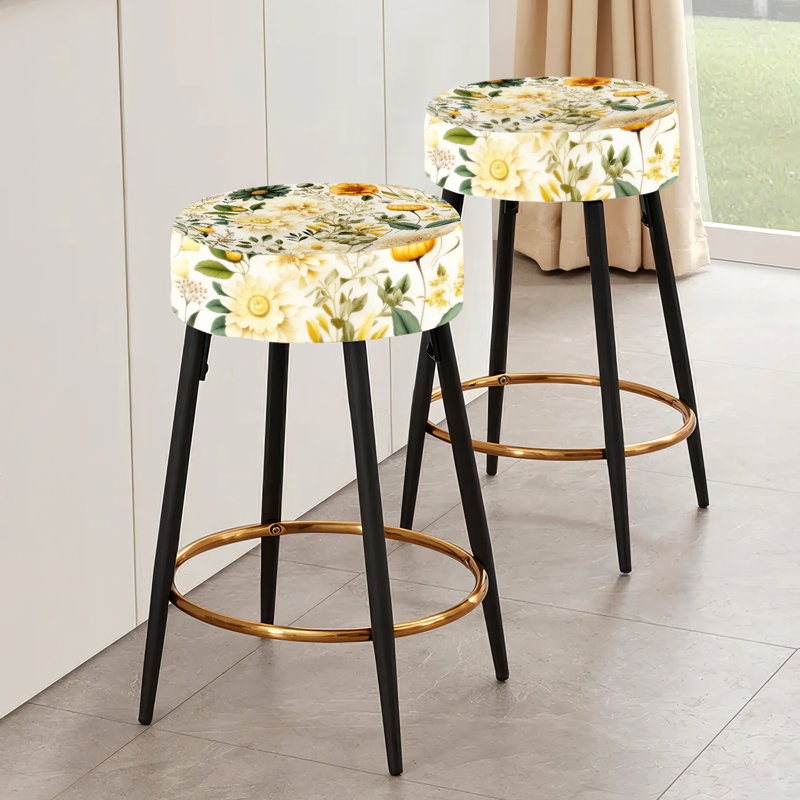 Floral Wanderlust Boho Pattern - Botanical Bar Stools Set Of 2