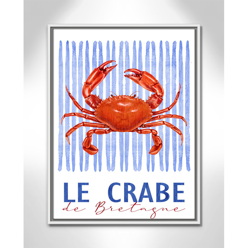 Le Crabe - reproduction carrée par Kimberly Allen, Flotteur blanc, 19.5' W x 25.5' H