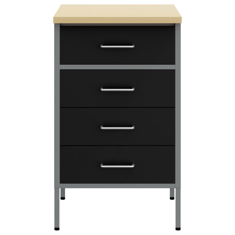 Steel Compact Cabinet Rectangular, Black