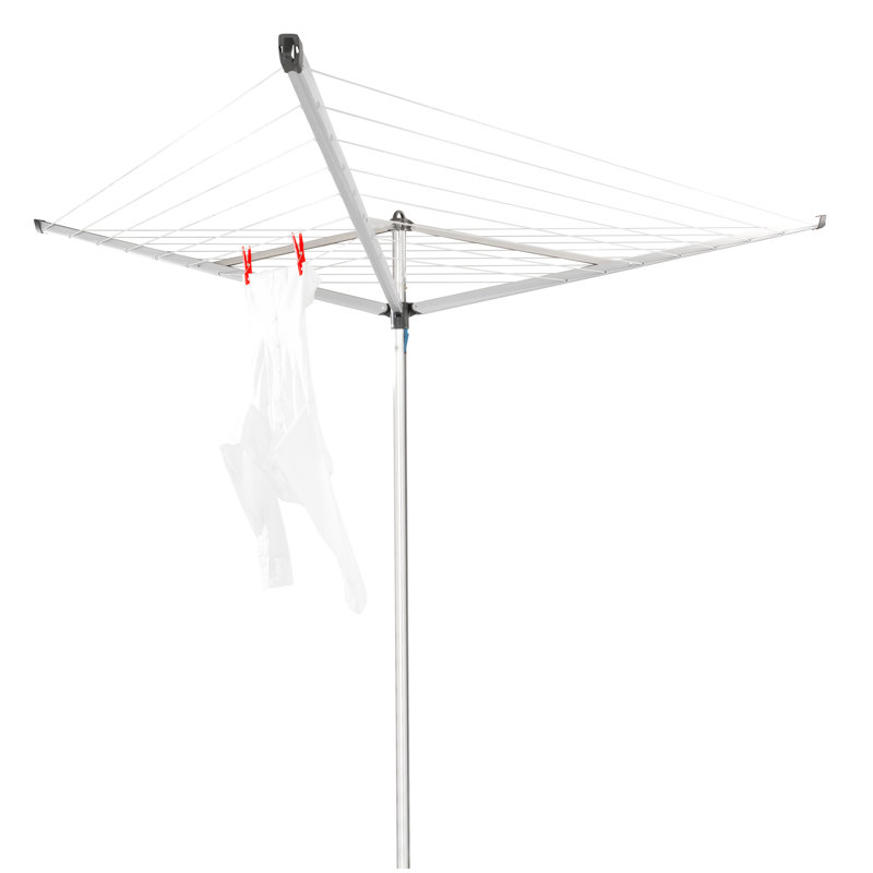 Rotary Essential Outdoor Clothesline, 98 Feet (30 Meters), 3 Arms, with Plastic Ground Tube