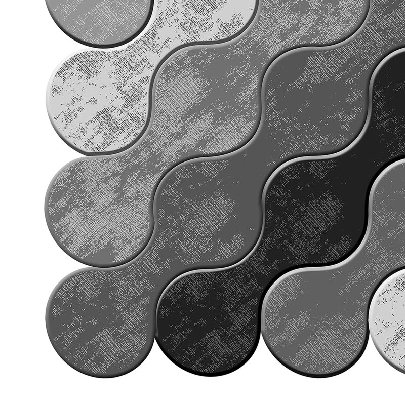 Soft & Durable Area Rug (31.5 x 19.7 in), Antibacterial Polyester, 0.4 in Pile Height, Non-Slip PVC Underside | Machine Washable, Modern White/Gray/Black Design | Perfect for Living Room, Bedroom, & Kids' Spaces