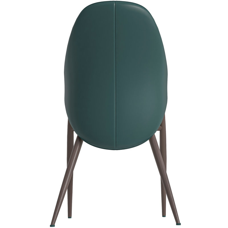 Ensemble de 2 chaises de salle à manger Kamaiyah, Crème/vert