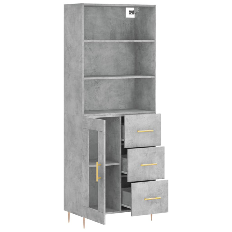 Mithalesh 69.5cm Sideboard, Concrete Grey