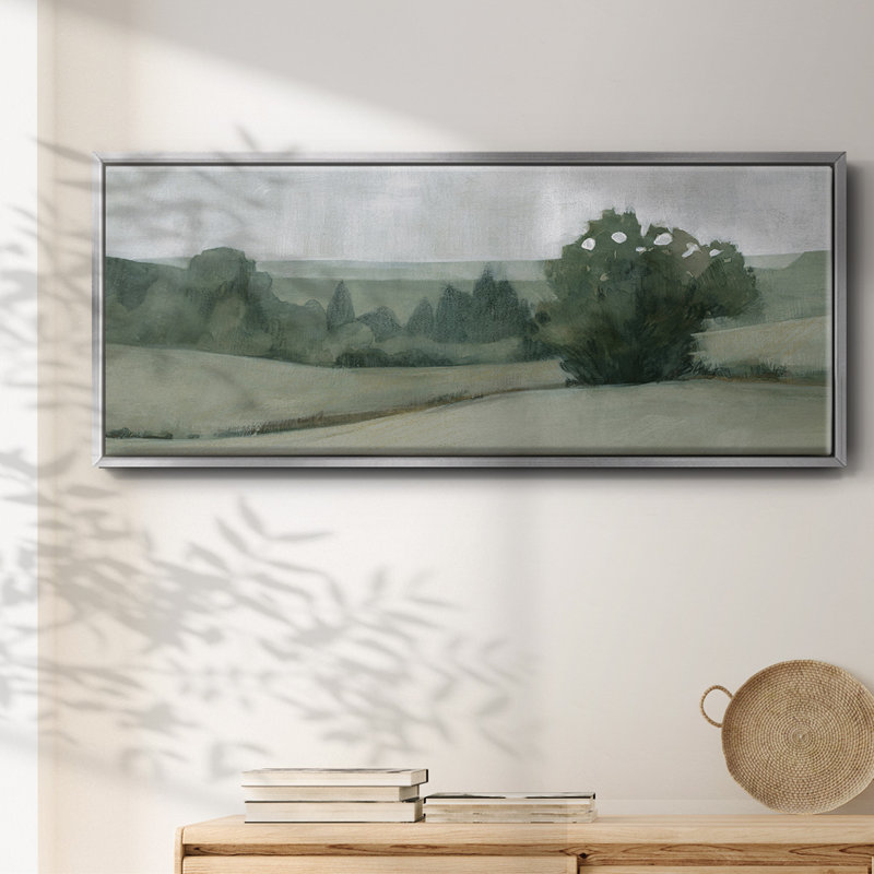 «Soft Green Landscape II», toile encadrée, H 20 po x l 50 po