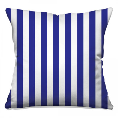 Blue White Stripes Double Sided Throw Pillows