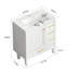 Meuble-lavabo blanc 30 po avec porte à fermeture en douceur et tiroirs-472335401