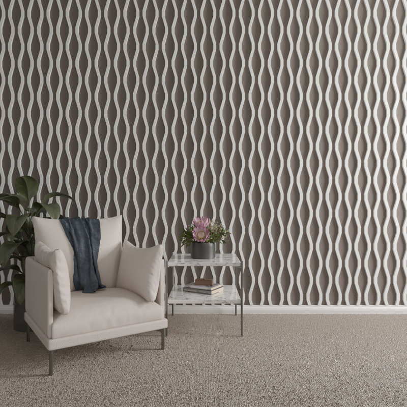 Yukon PVC Adjustable Decorative Slat Wall Panel Kit, 94" H x 2.25" W x 0.75" D